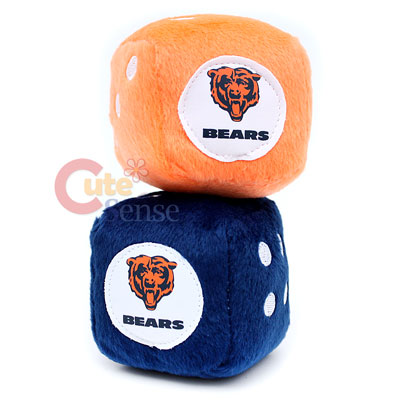 NFL Chicago Bears Plush Fuzzy Dice